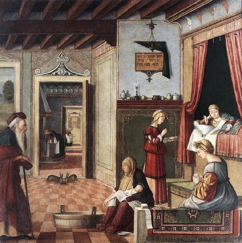 CARPACCIO, Vittore Birth of the Virgin fg China oil painting art